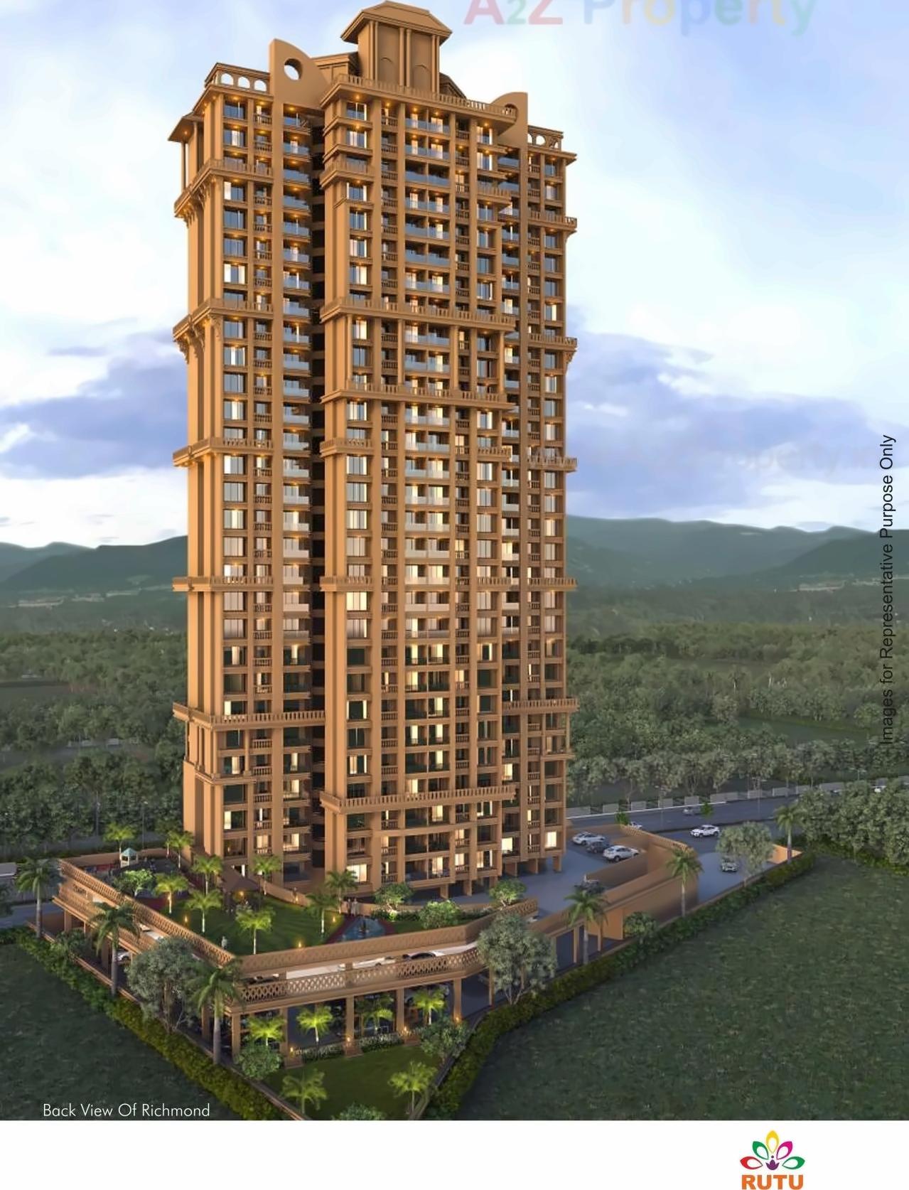 3D Elevation of real estate project A, Richmond Of Rutu City Complex located at Thane-m-corp, Thane, Maharashtra