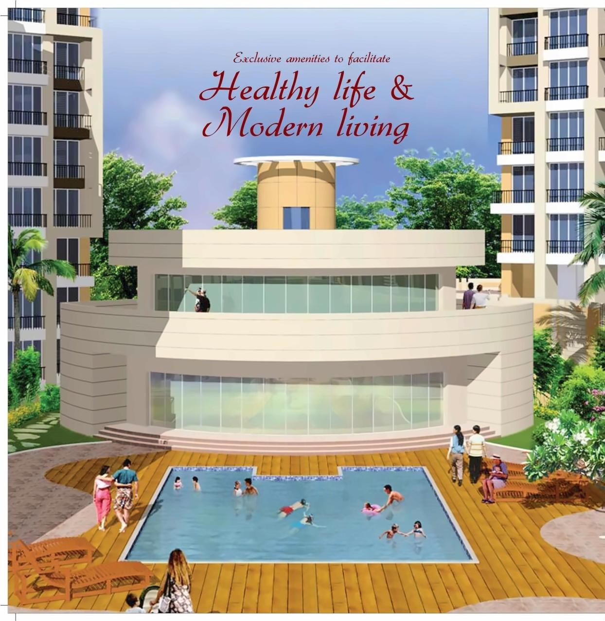 3D Elevation of real estate project Charms Heights located at Manda, Thane, Maharashtra