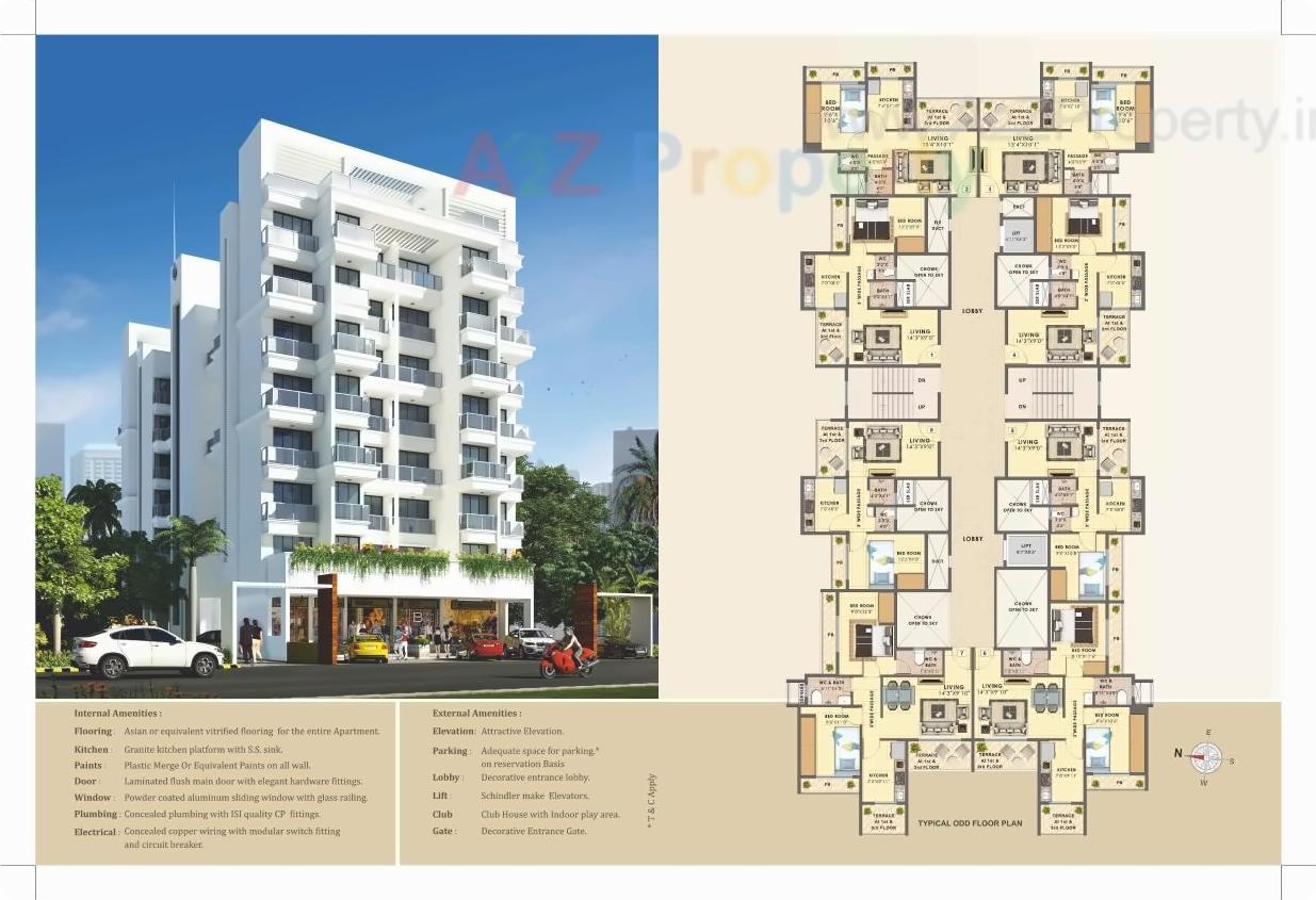 Layout of real estate project Choice Ambe Deep located at Navi-mumbai-m-corp, Thane, Maharashtra