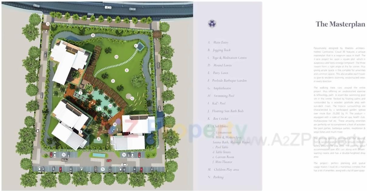 Layout of real estate project Cloud 36 located at Navi-mumbai-m-corp, Thane, Maharashtra