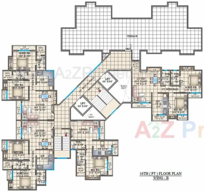 Layout of real estate project Cosmos Habitate located at Thane-m-corp, Thane, Maharashtra