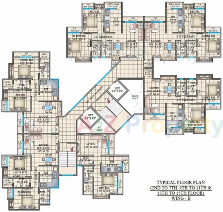 Layout of real estate project Cosmos Habitate located at Thane-m-corp, Thane, Maharashtra