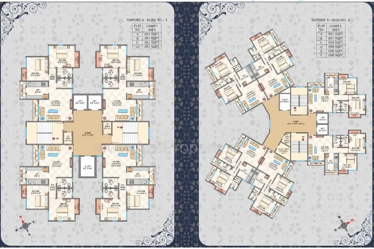 Layout of real estate project Cosmos Jewels located at Thane-m-corp, Thane, Maharashtra