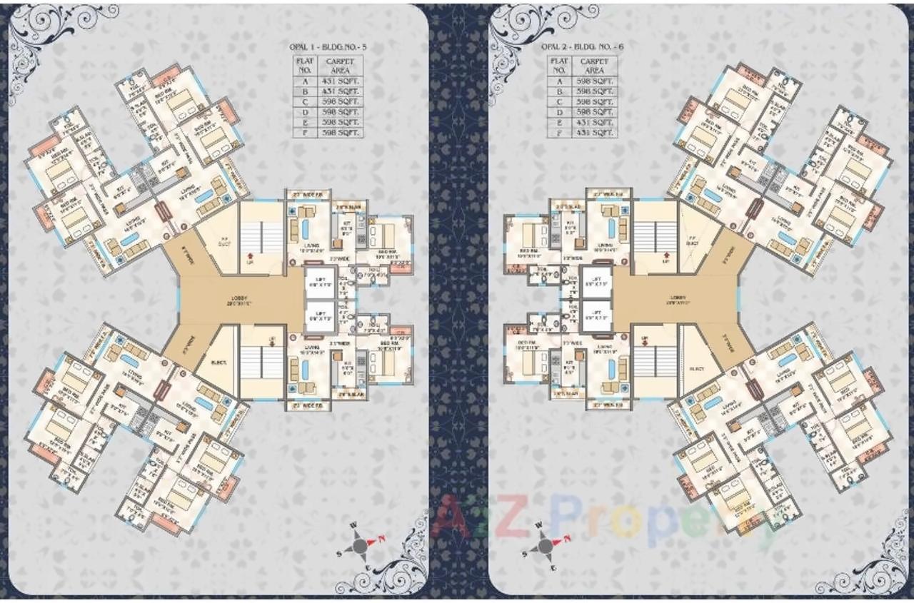 Layout of real estate project Cosmos Jewels located at Thane-m-corp, Thane, Maharashtra