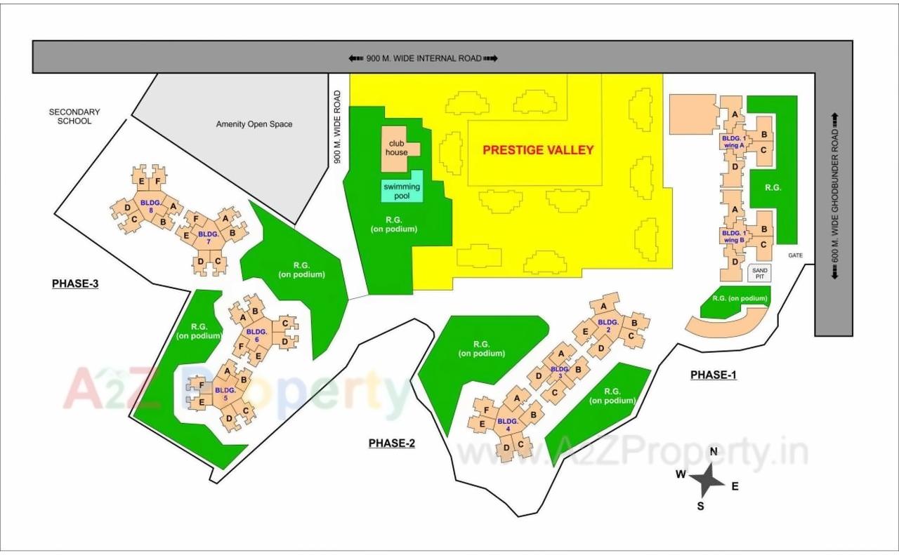 Layout of real estate project Cosmos Jewels located at Thane-m-corp, Thane, Maharashtra