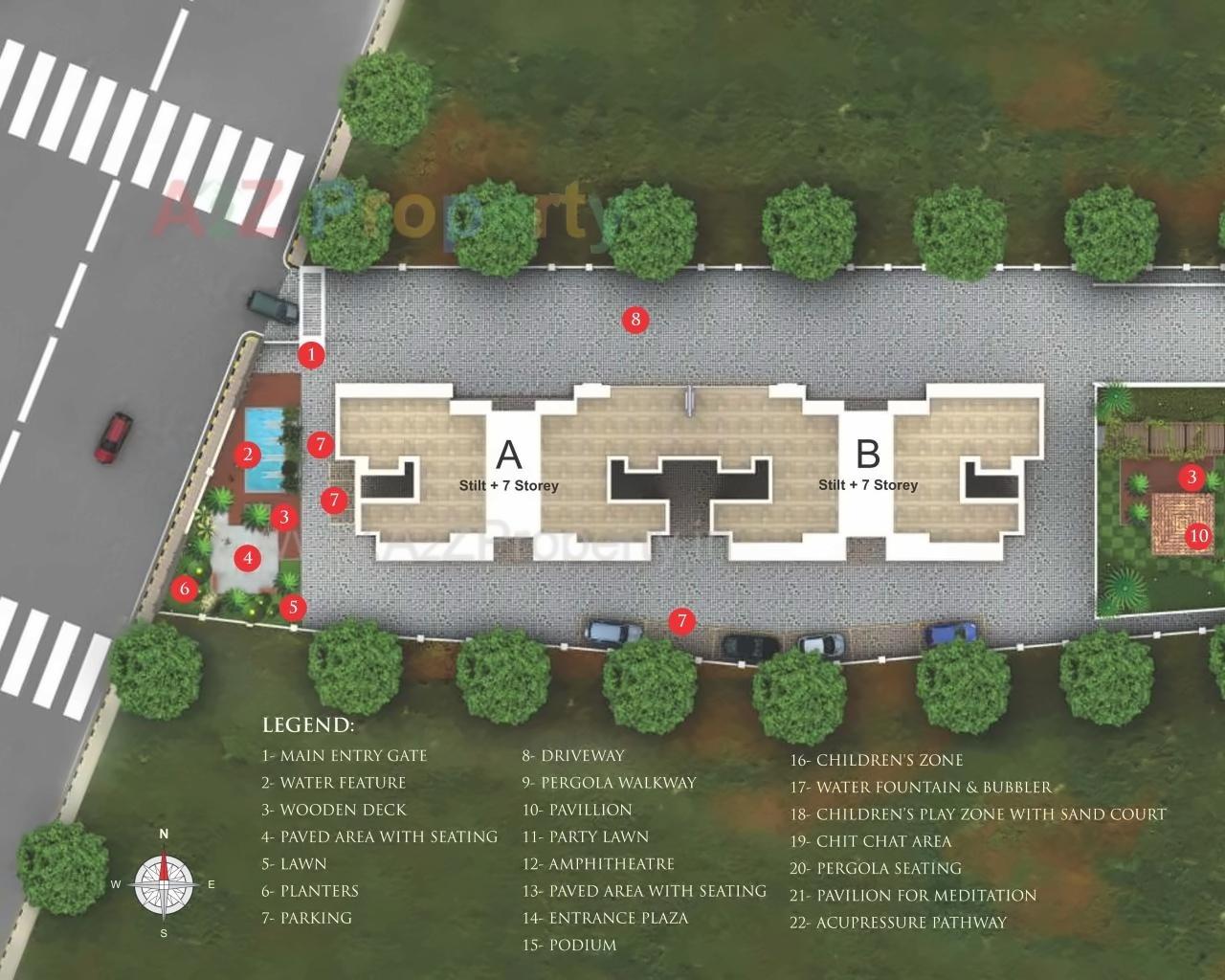 Layout of real estate project Dedhia Elita located at Thane-m-corp, Thane, Maharashtra