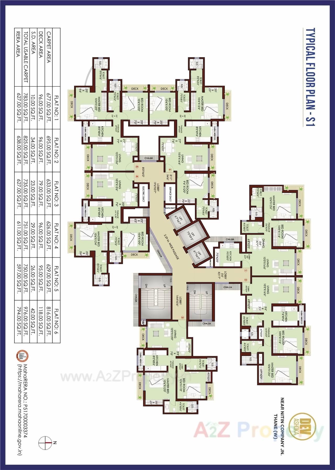 Layout of real estate project Dev Ashoka located at Thane-m-corp, Thane, Maharashtra