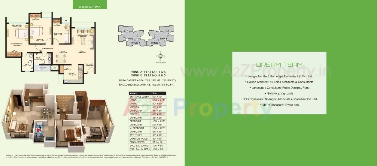 Layout of real estate project Dosti Desire Dosti Joy located at Thane-m-corp, Thane, Maharashtra