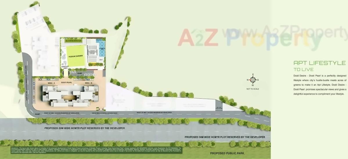 Layout of real estate project Dosti Desire Dosti Joy located at Thane-m-corp, Thane, Maharashtra