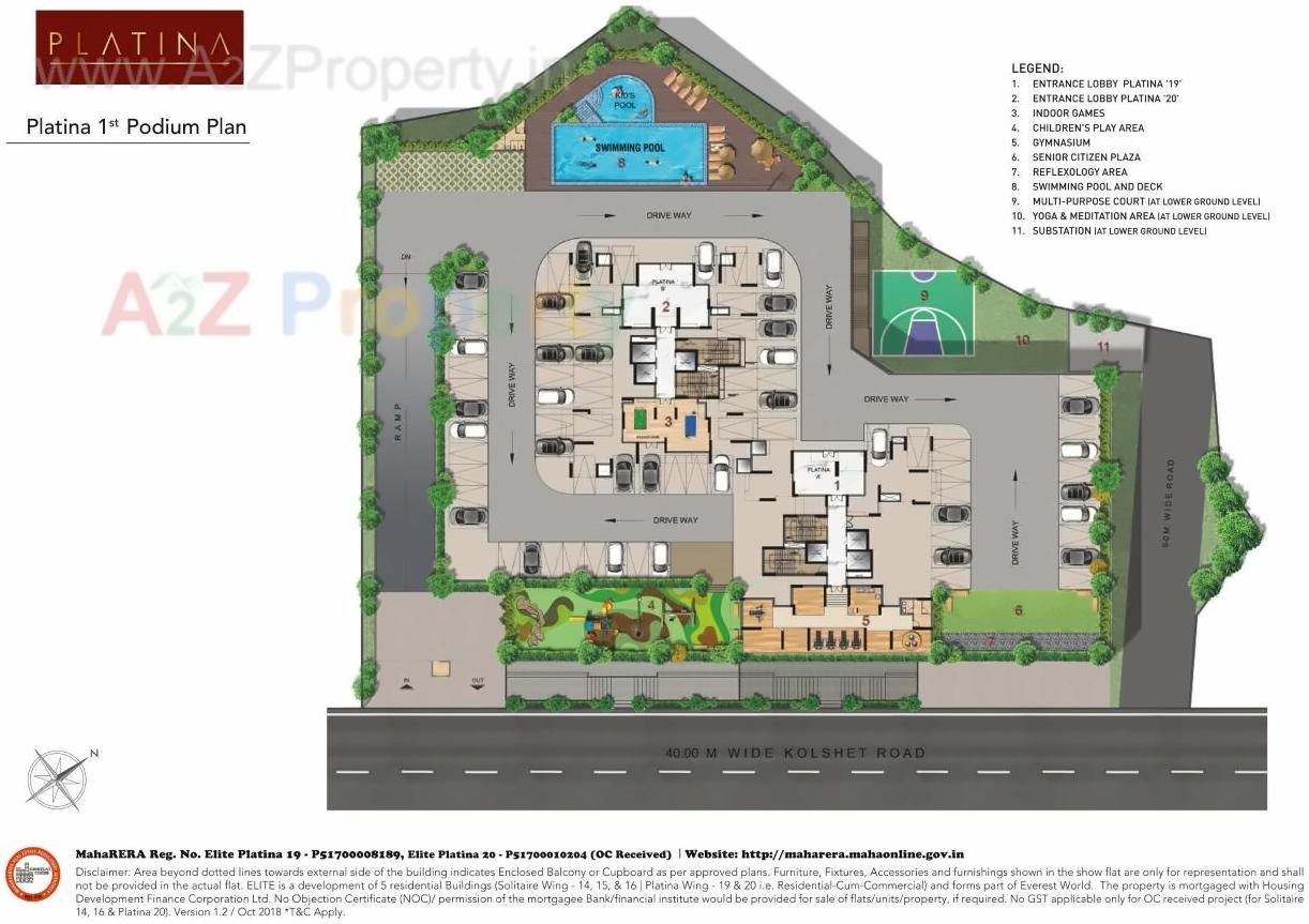 Layout of real estate project Elite Solitaire located at Thane-m-corp, Thane, Maharashtra
