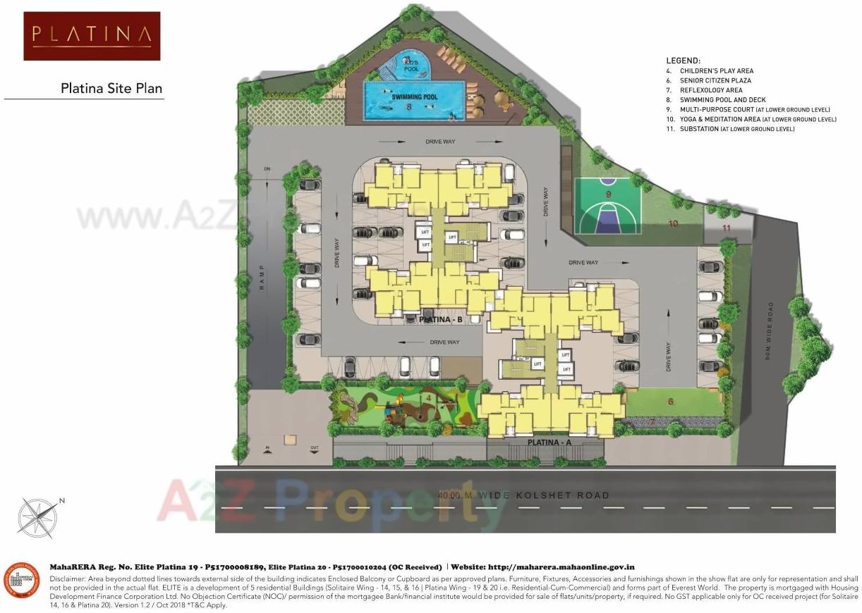 Layout of real estate project Elite Solitaire located at Thane-m-corp, Thane, Maharashtra