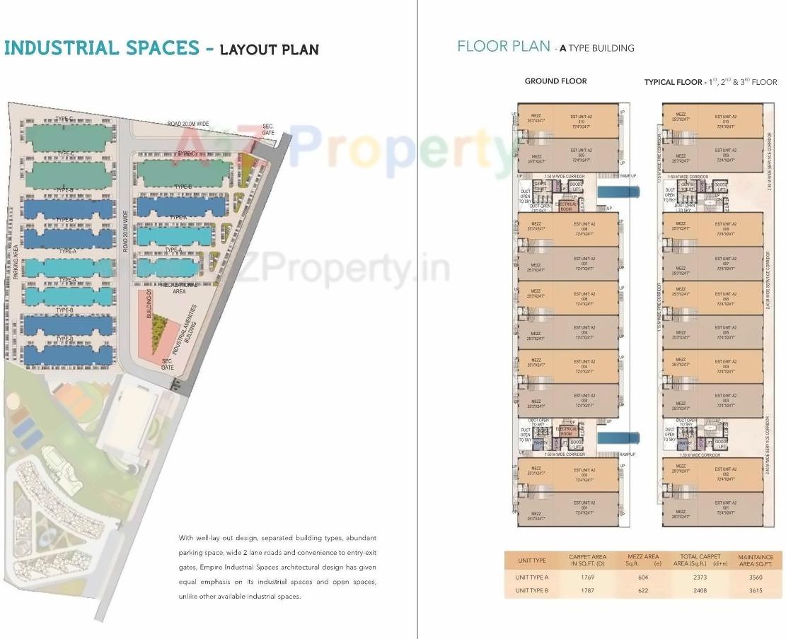 Layout of real estate project Empire Industrial Centrum located at Ambarnathm-cl, Thane, Maharashtra