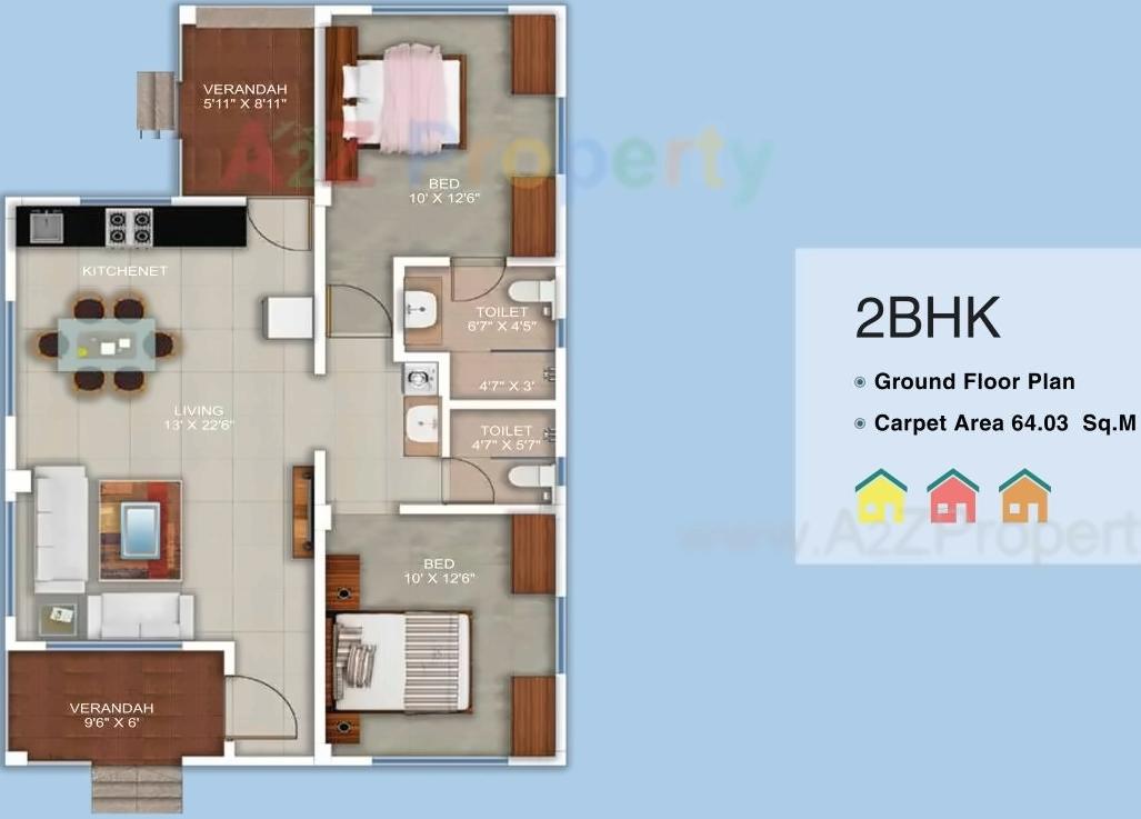 Layout of real estate project Euro Ville located at Kharade, Thane, Maharashtra