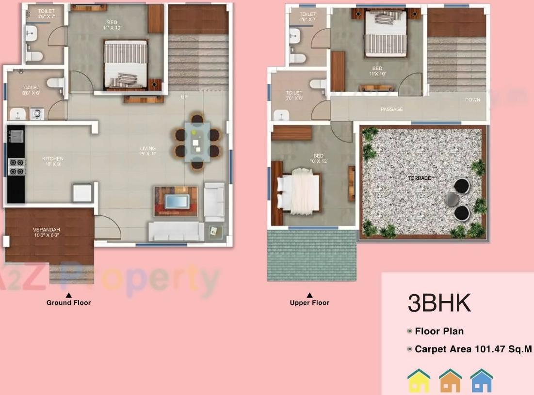 Layout of real estate project Euro Ville located at Kharade, Thane, Maharashtra