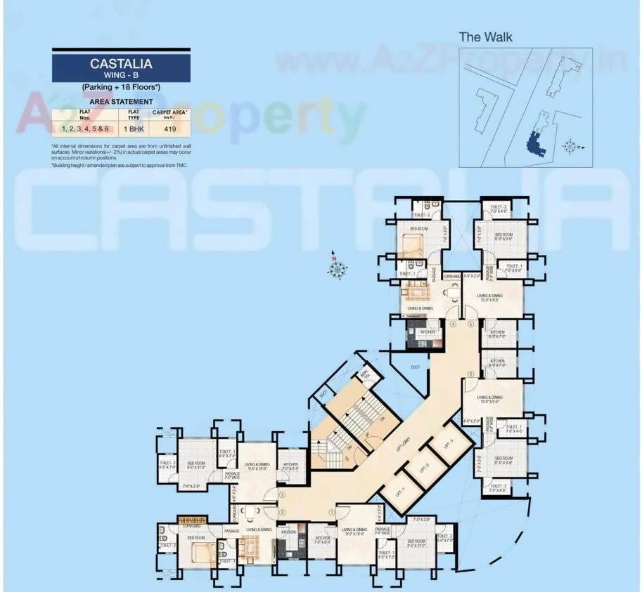 Layout of real estate project Fortuna located at Thane-m-corp, Thane, Maharashtra