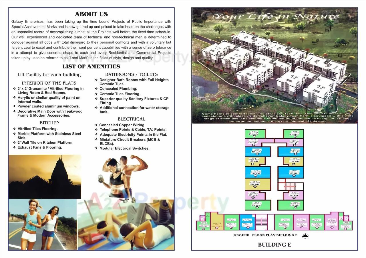 Layout of real estate project Galaxy Tech Park located at Anjur, Thane, Maharashtra