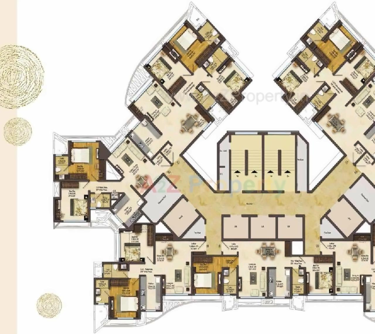 Layout of real estate project Gingelia Residential located at Thane-m-corp, Thane, Maharashtra