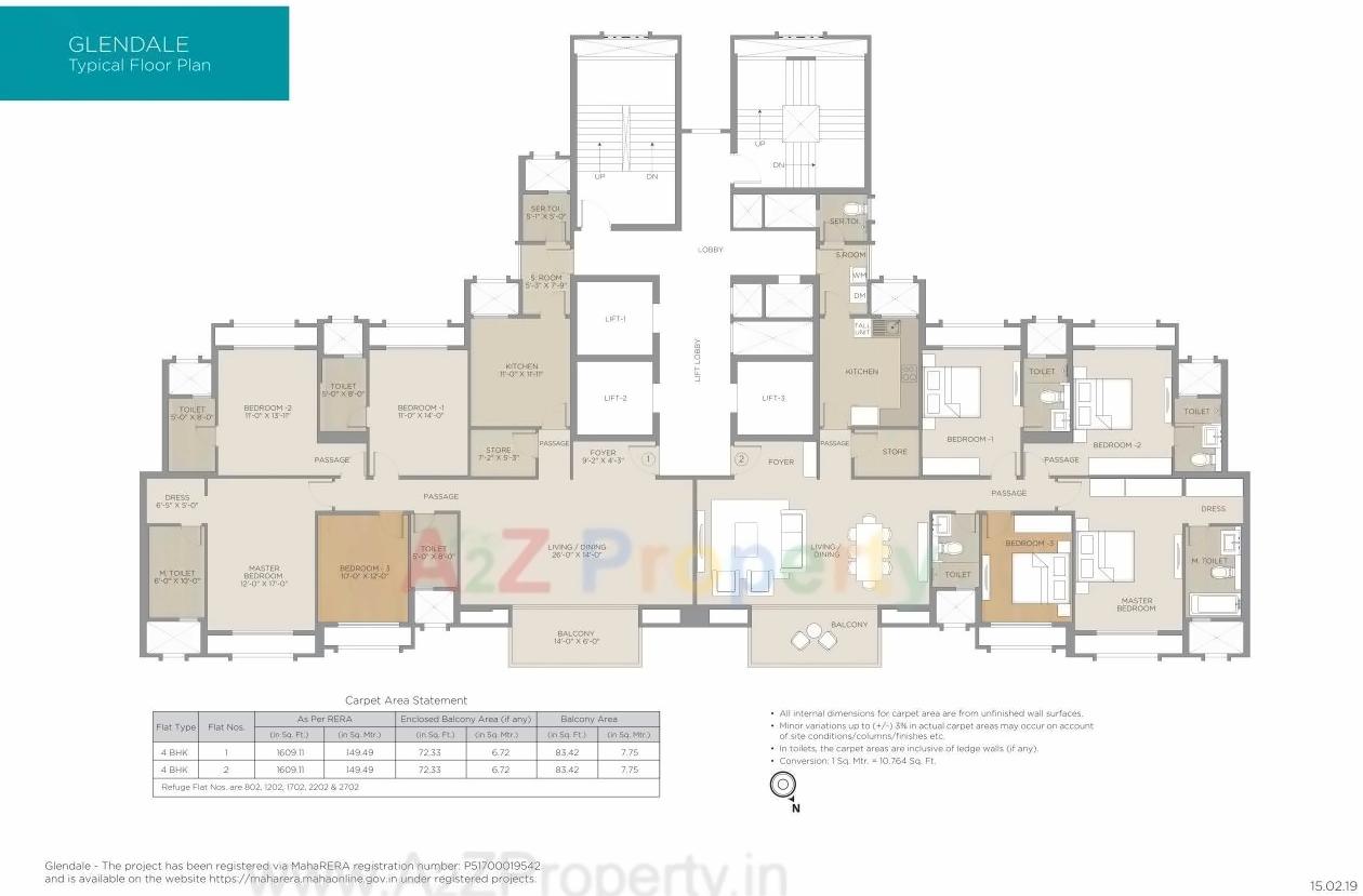 Layout of real estate project Glenwood located at Thane-m-corp, Thane, Maharashtra
