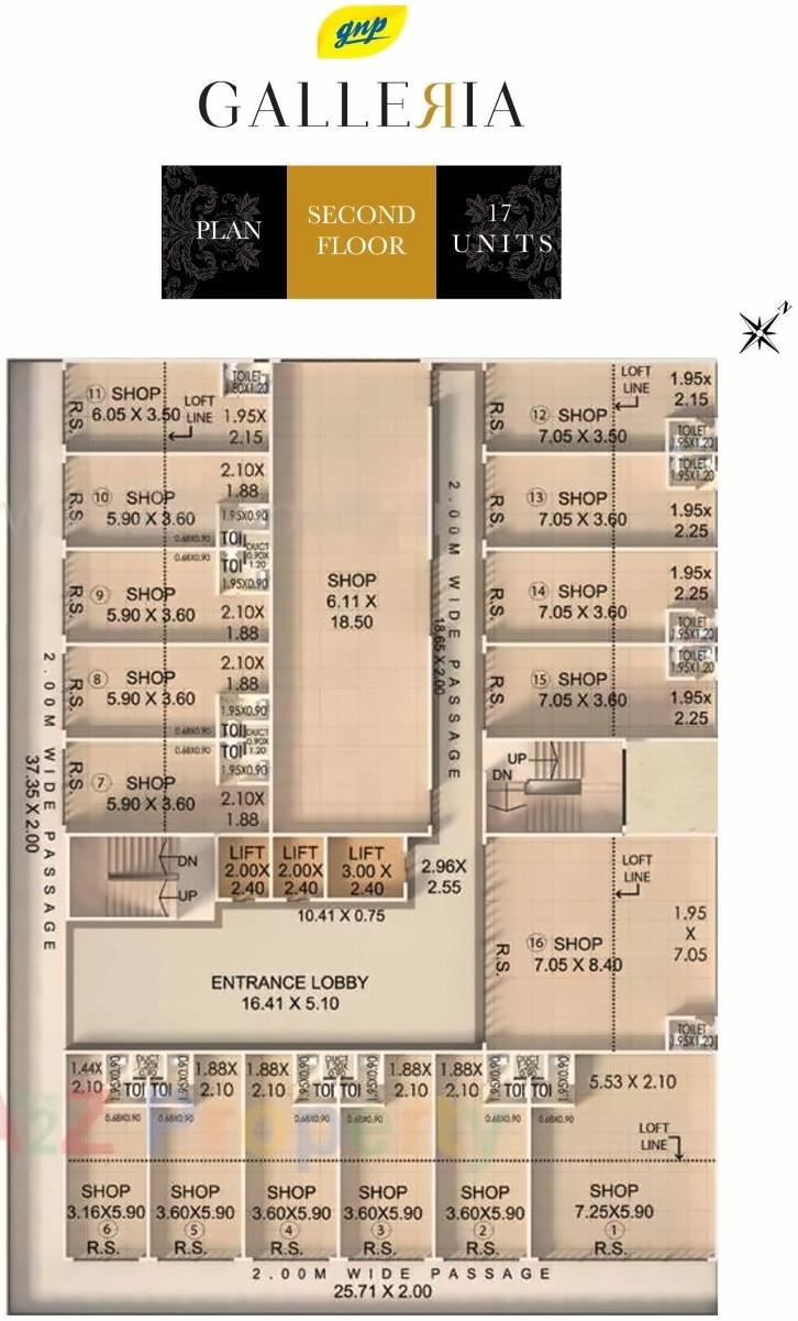 Layout of real estate project Gnp Galleria located at Dombivli, Thane, Maharashtra