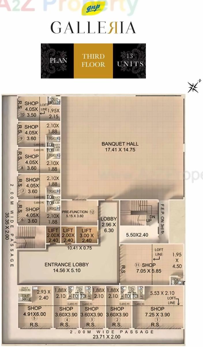 Layout of real estate project Gnp Galleria located at Dombivli, Thane, Maharashtra