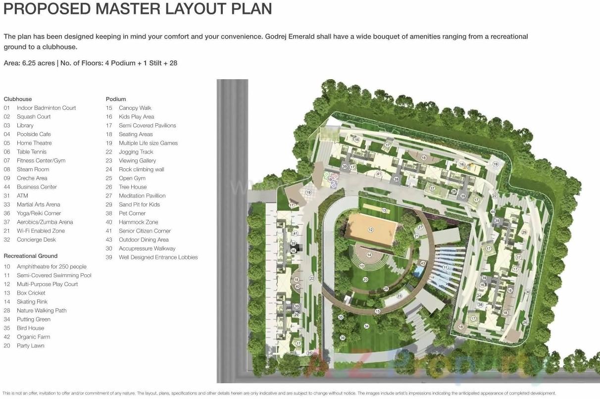 Layout of real estate project Godrej Emerald Thane located at Thane-m-corp, Thane, Maharashtra