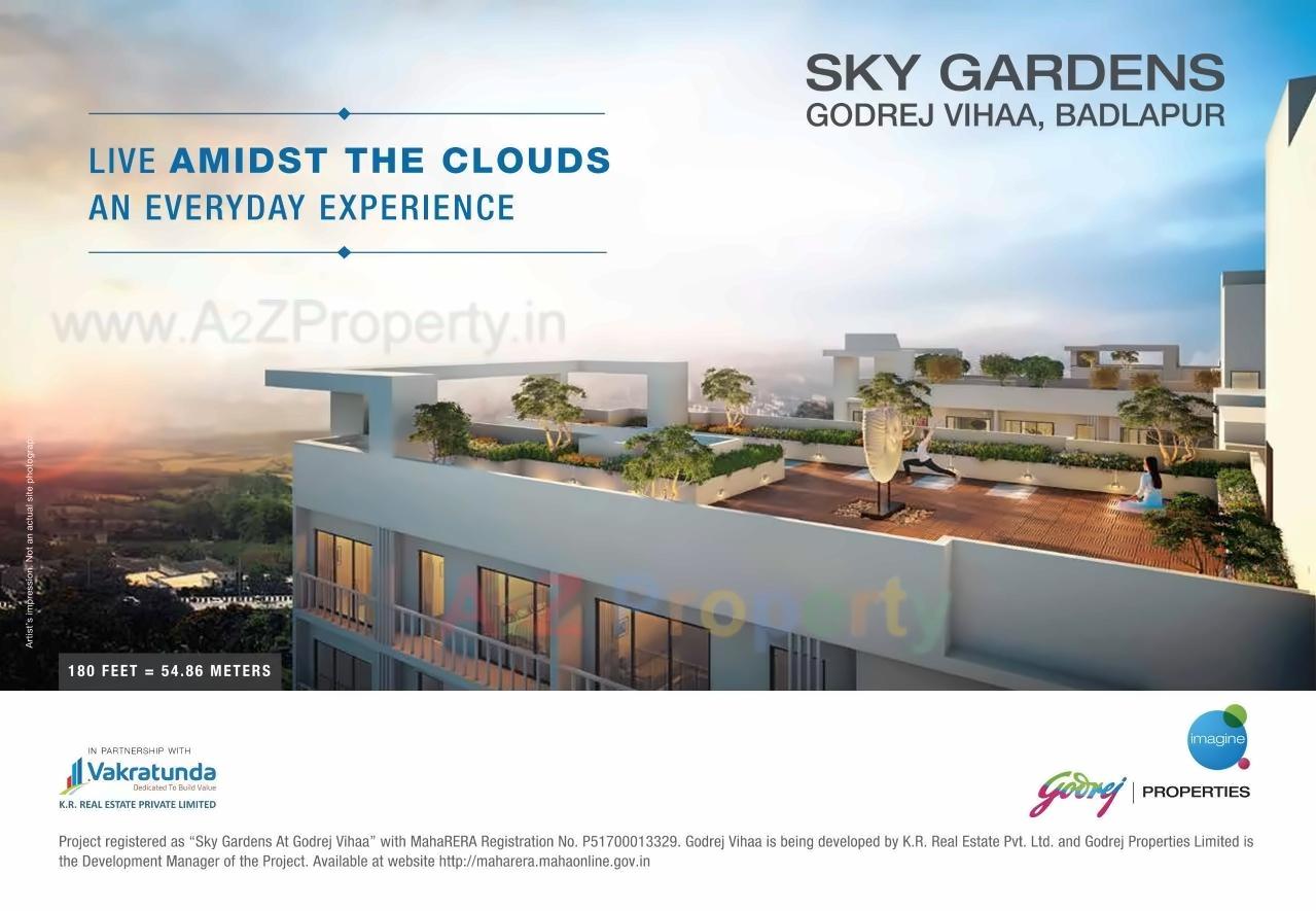 3D Elevation of real estate project Godrej Vihaa located at Badlapur-m-cl, Thane, Maharashtra