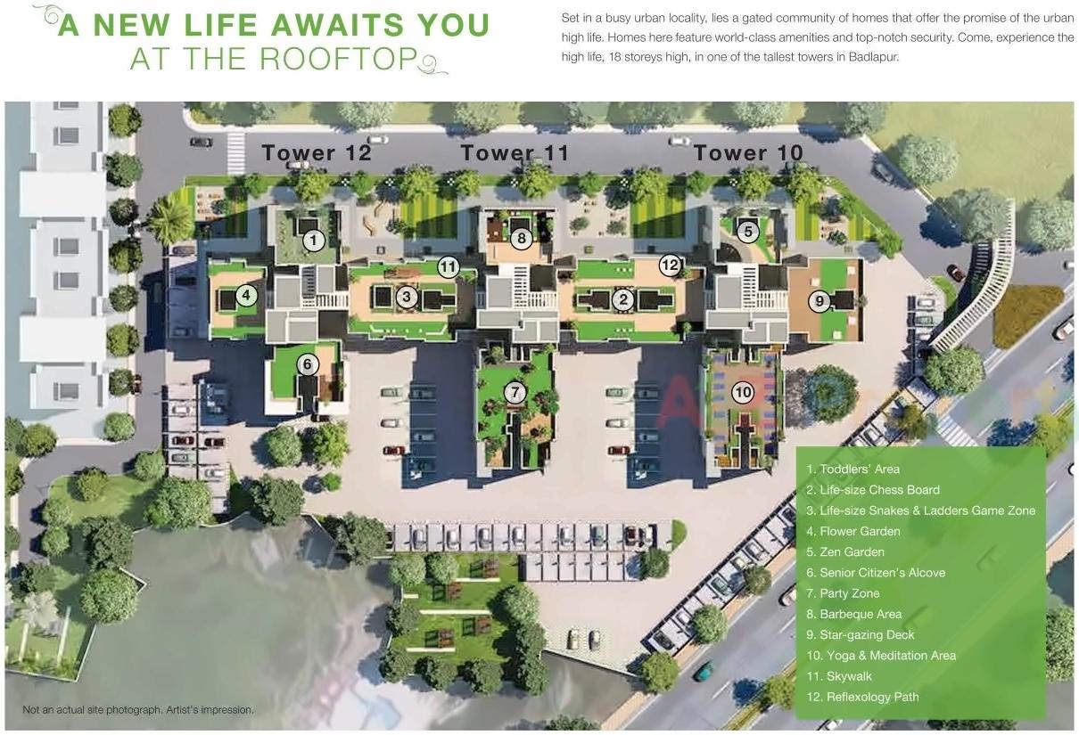 Layout of real estate project Godrej Vihaa located at Badlapur-m-cl, Thane, Maharashtra