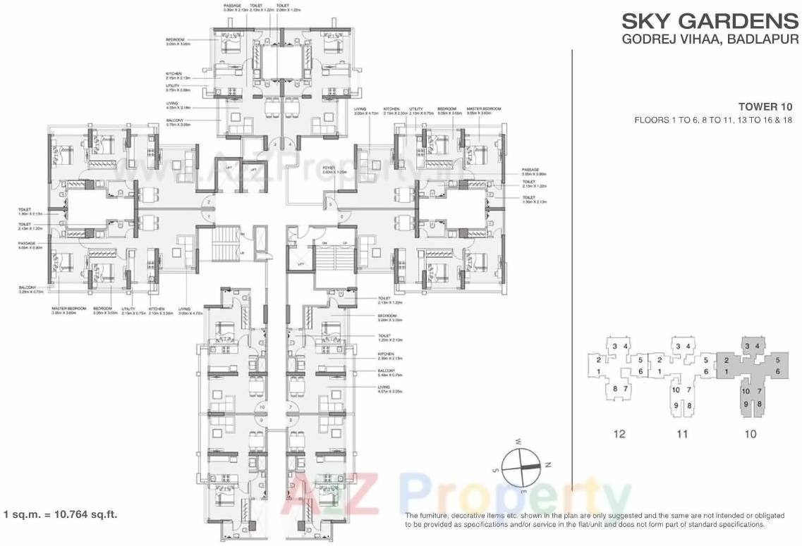 Layout of real estate project Godrej Vihaa located at Badlapur-m-cl, Thane, Maharashtra