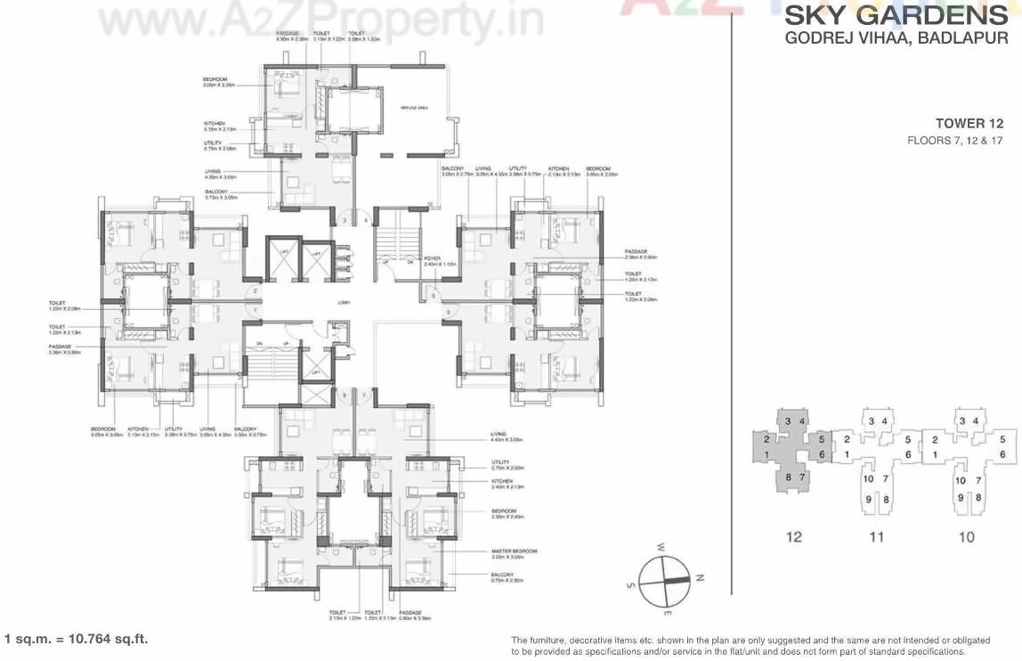 Layout of real estate project Godrej Vihaa located at Badlapur-m-cl, Thane, Maharashtra