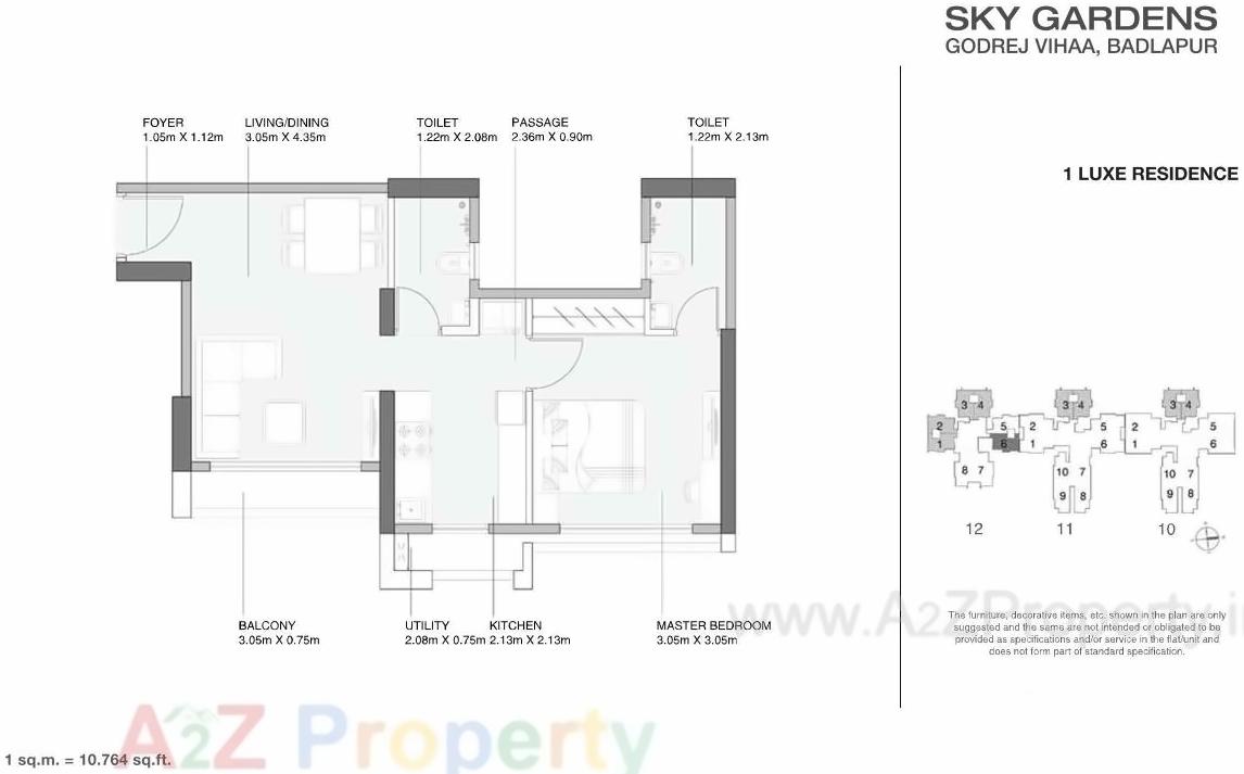 Layout of real estate project Godrej Vihaa located at Badlapur-m-cl, Thane, Maharashtra