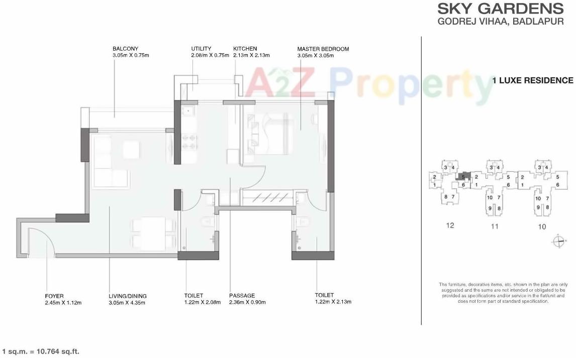 Layout of real estate project Godrej Vihaa located at Badlapur-m-cl, Thane, Maharashtra