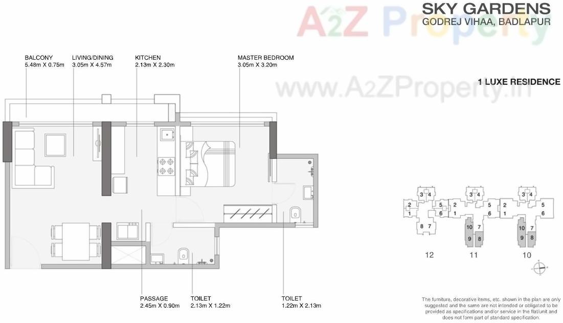 Layout of real estate project Godrej Vihaa located at Badlapur-m-cl, Thane, Maharashtra
