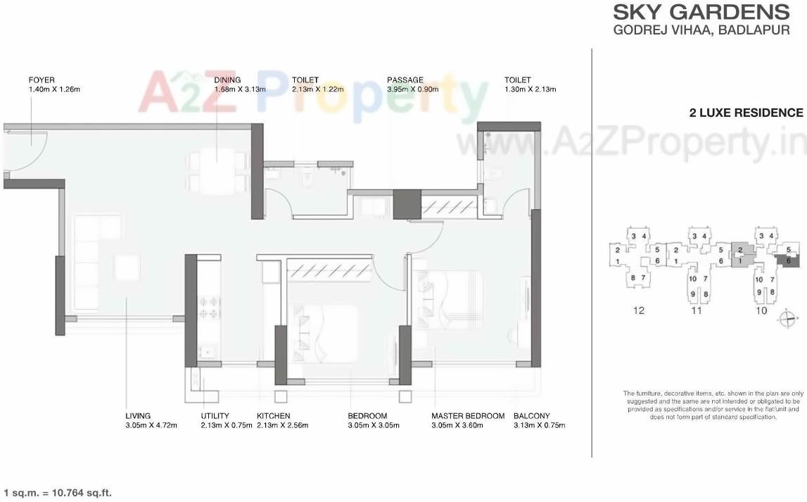 Layout of real estate project Godrej Vihaa located at Badlapur-m-cl, Thane, Maharashtra