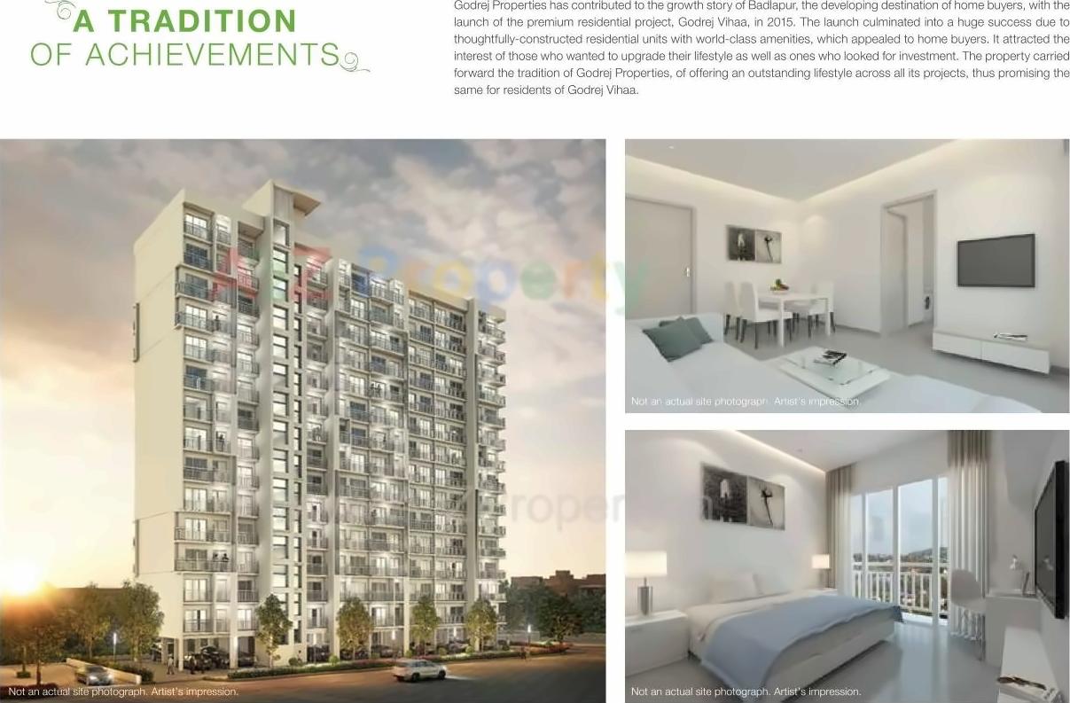 3D Elevation of real estate project Godrej Vihaa located at Badlapur-m-cl, Thane, Maharashtra