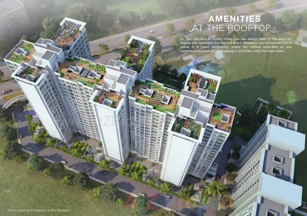3D Elevation of real estate project Godrej Vihaa located at Badlapur-m-cl, Thane, Maharashtra
