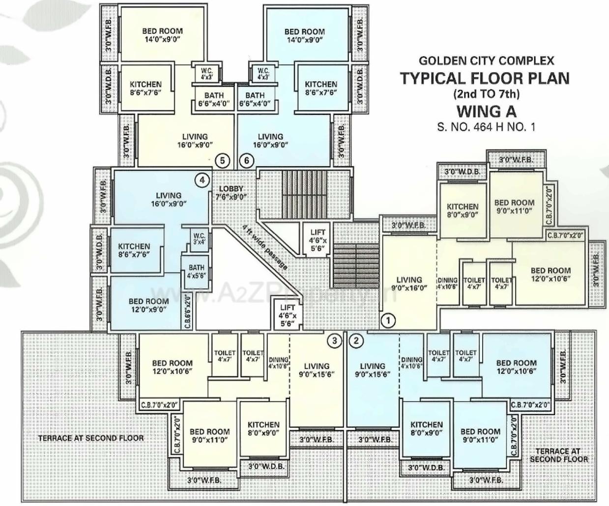 Layout of real estate project Golden City Complex located at Mirabhayandar-m-corp, Thane, Maharashtra