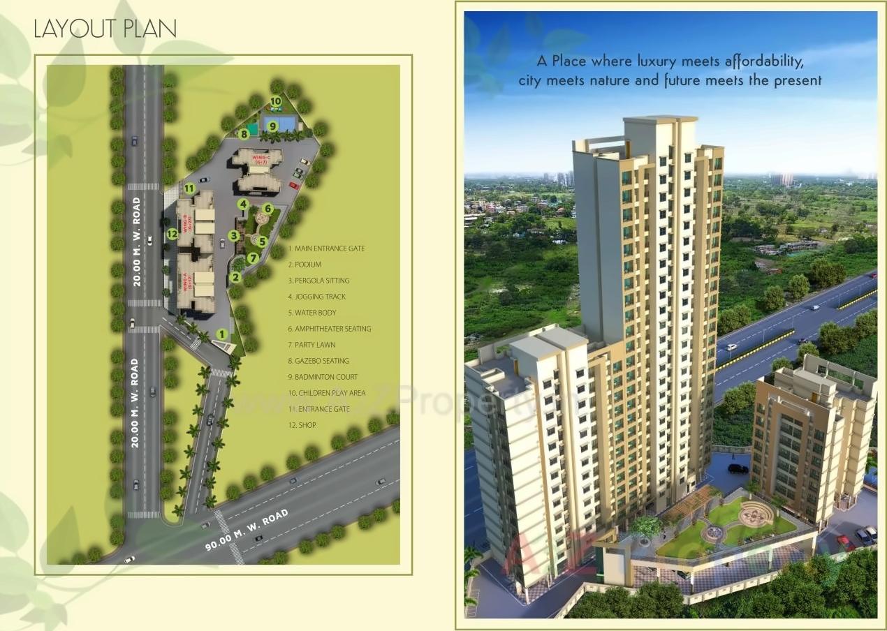 3D Elevation of real estate project Green Avenue 1a located at Thane-m-corp, Thane, Maharashtra