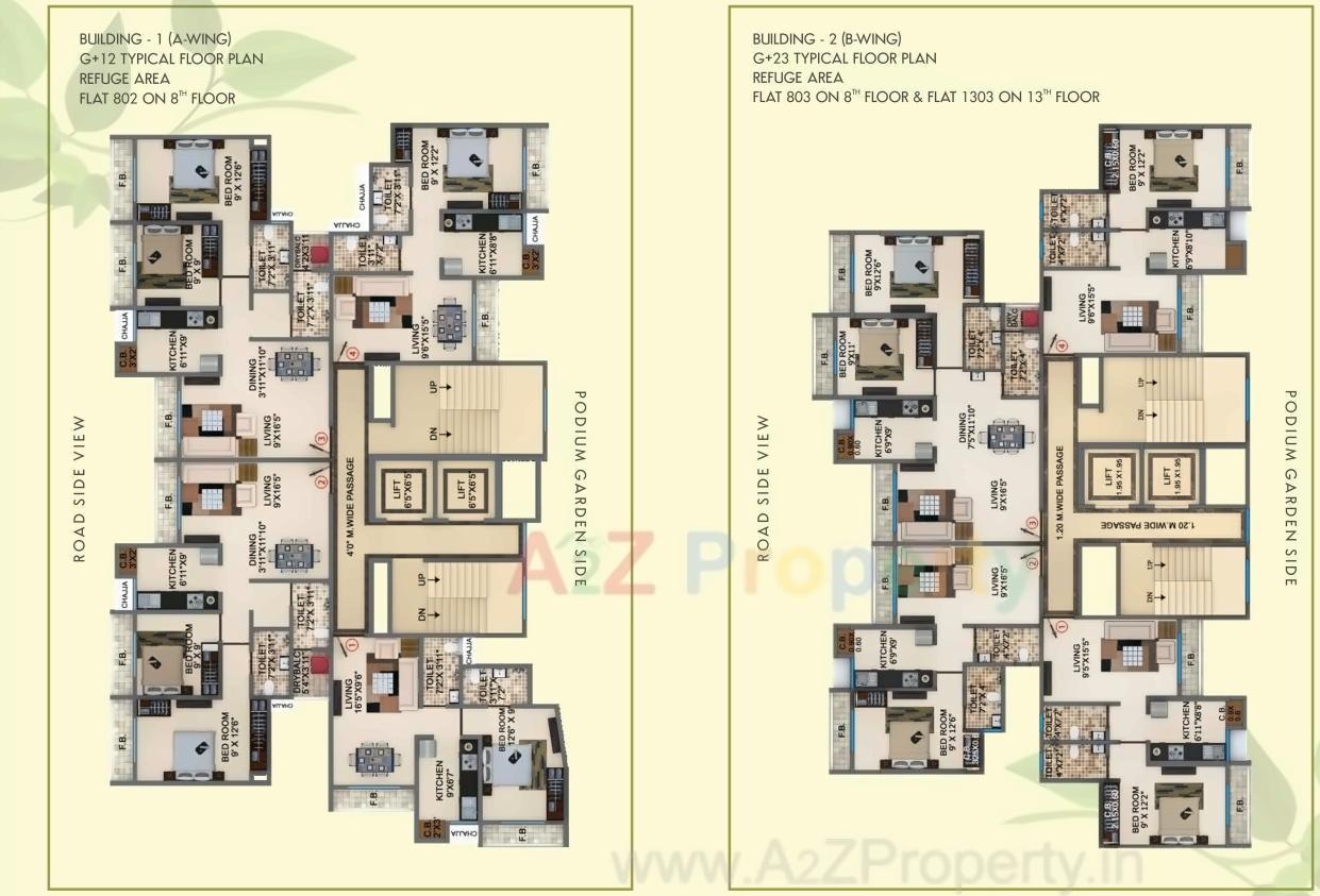 Layout of real estate project Green Avenue 1a located at Thane-m-corp, Thane, Maharashtra