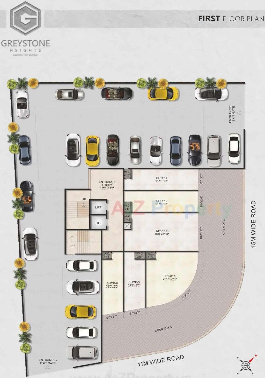 Layout of real estate project Grey Stone Heights located at Navi-mumbai-m-corp, Thane, Maharashtra