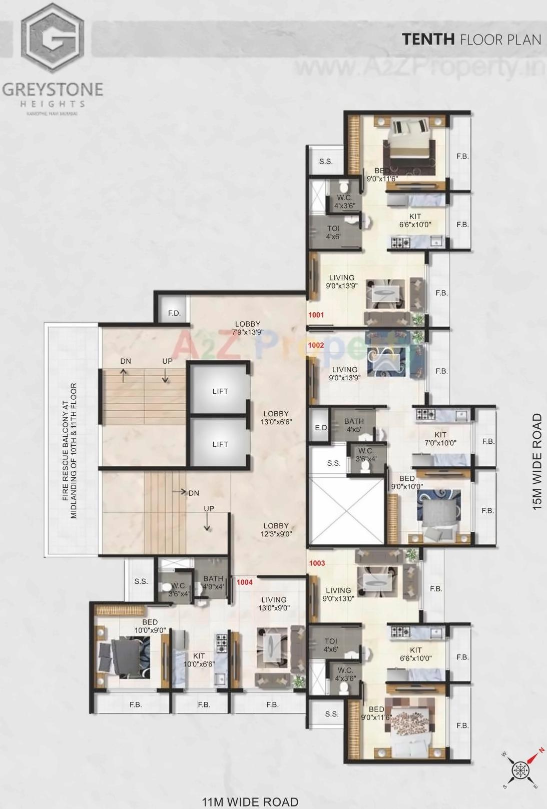 Layout of real estate project Grey Stone Heights located at Navi-mumbai-m-corp, Thane, Maharashtra