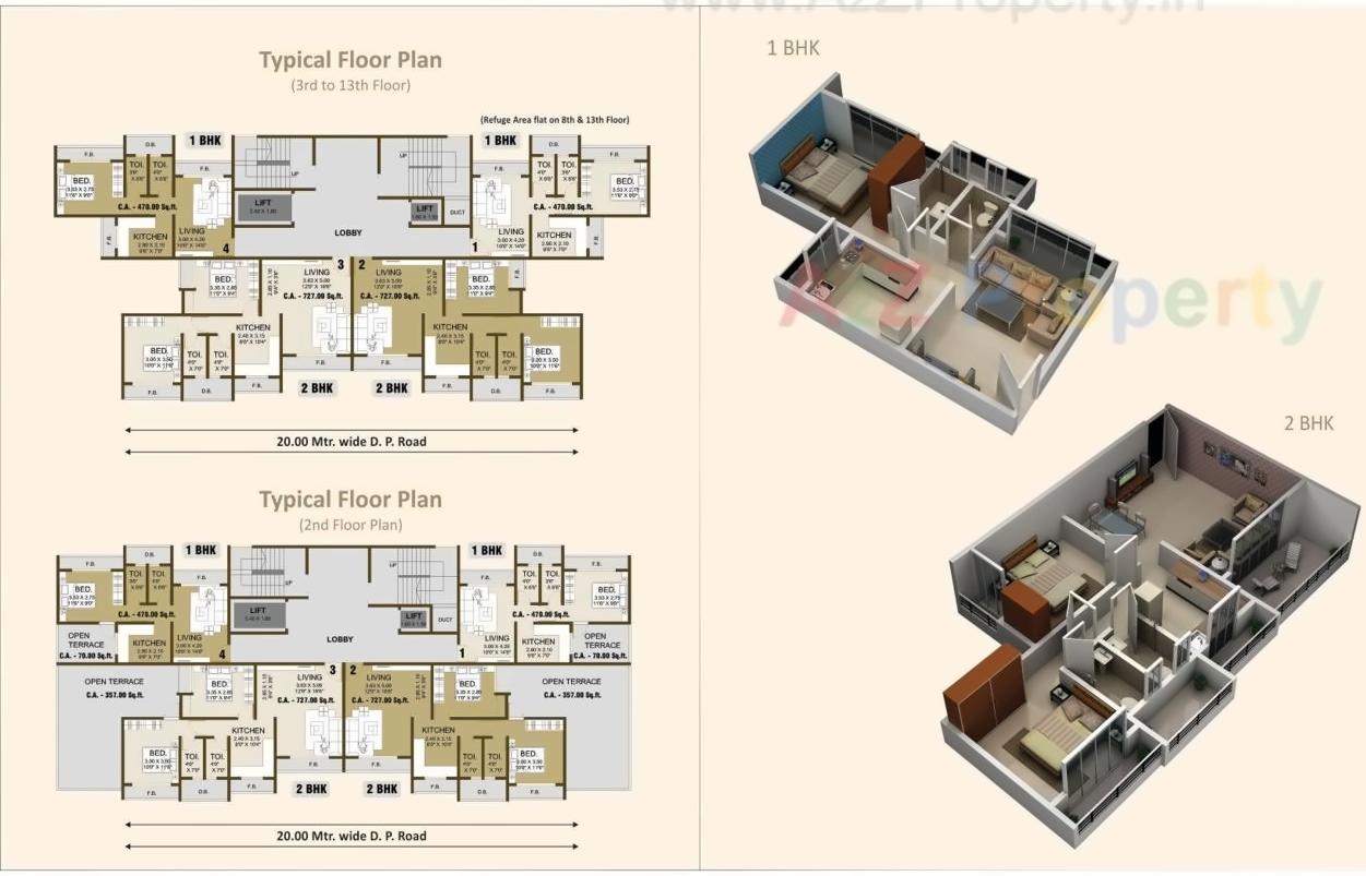 Layout of real estate project Hansraj Heights located at Thane-m-corp, Thane, Maharashtra