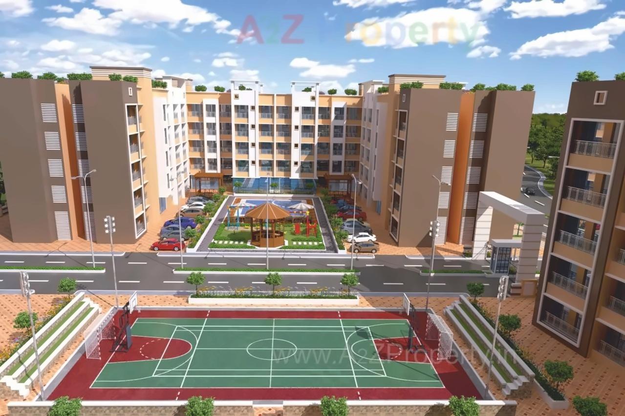 3D Elevation of real estate project Haware Paradise located at Muthaval, Thane, Maharashtra