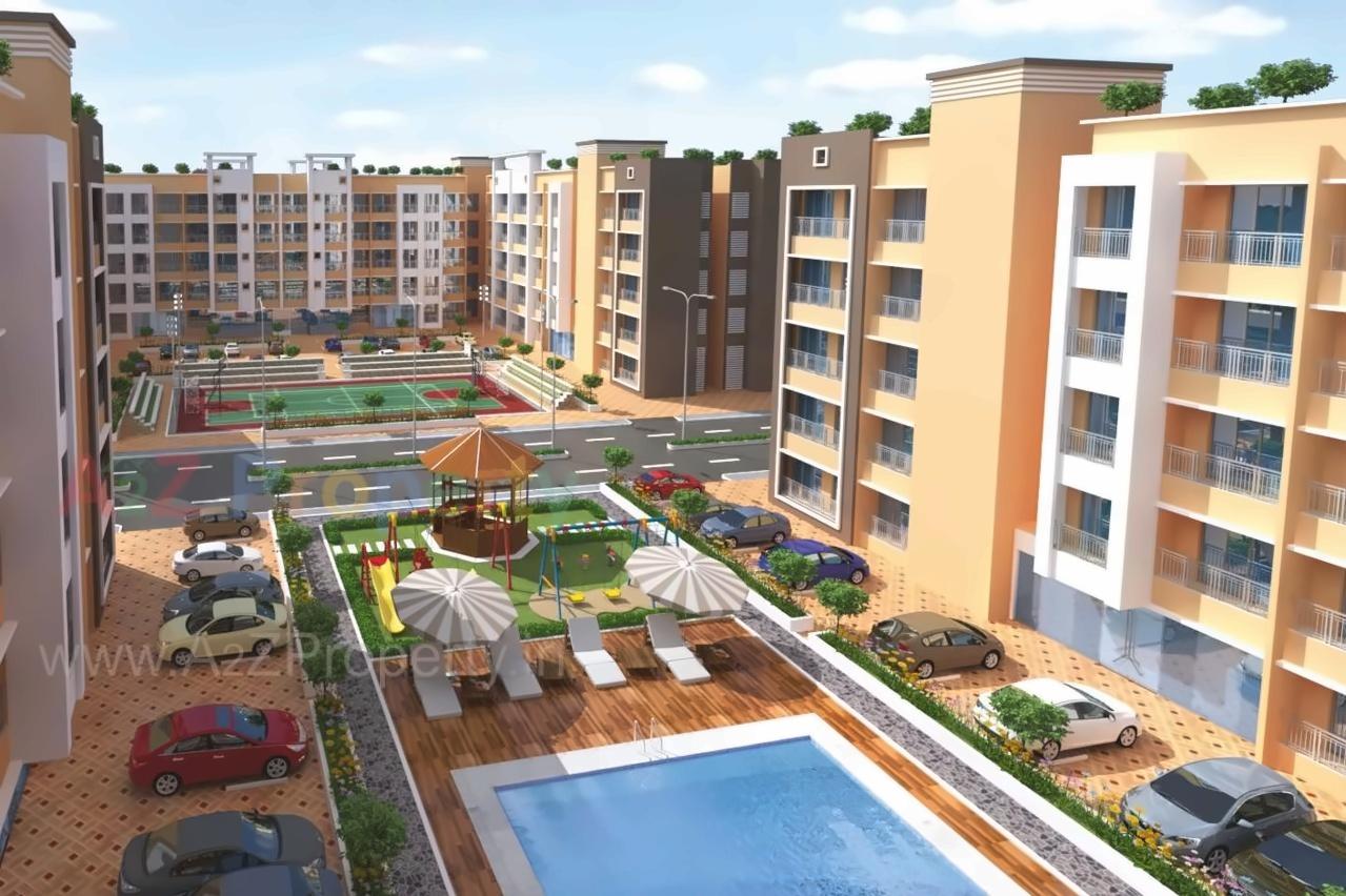 3D Elevation of real estate project Haware Paradise located at Muthaval, Thane, Maharashtra