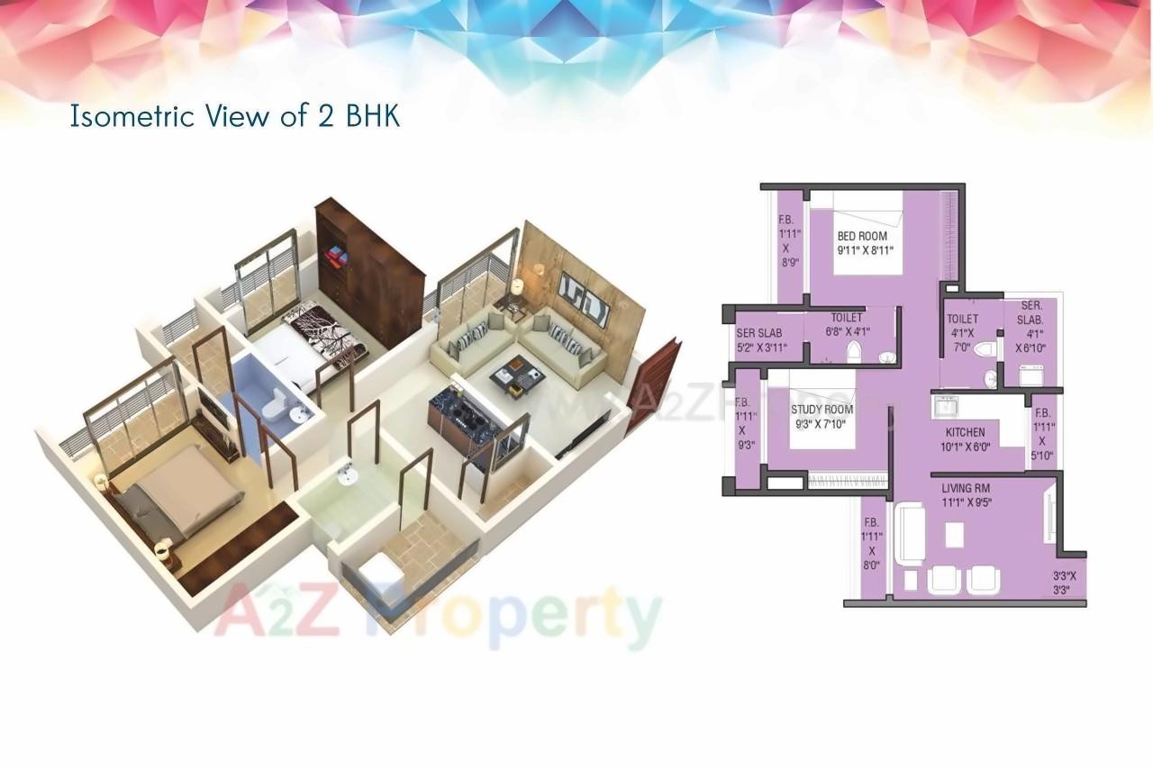 Layout of real estate project Haware Paradise located at Muthaval, Thane, Maharashtra
