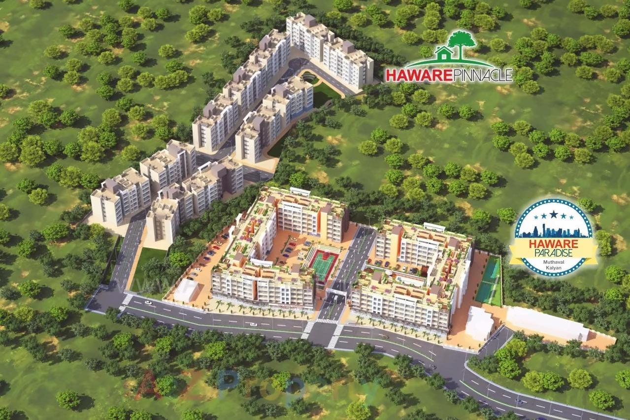 3D Elevation of real estate project Haware Paradise located at Muthaval, Thane, Maharashtra