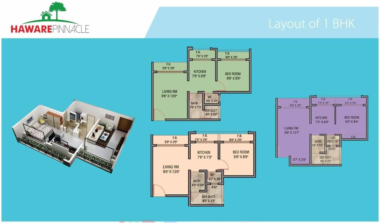 Layout of real estate project Haware Pinnacle located at Muthaval, Thane, Maharashtra