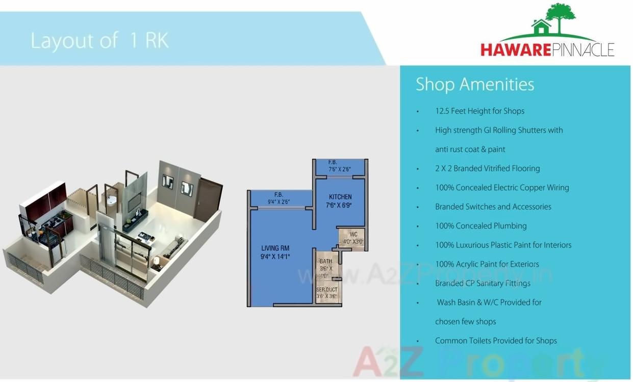 Layout of real estate project Haware Pinnacle located at Muthaval, Thane, Maharashtra