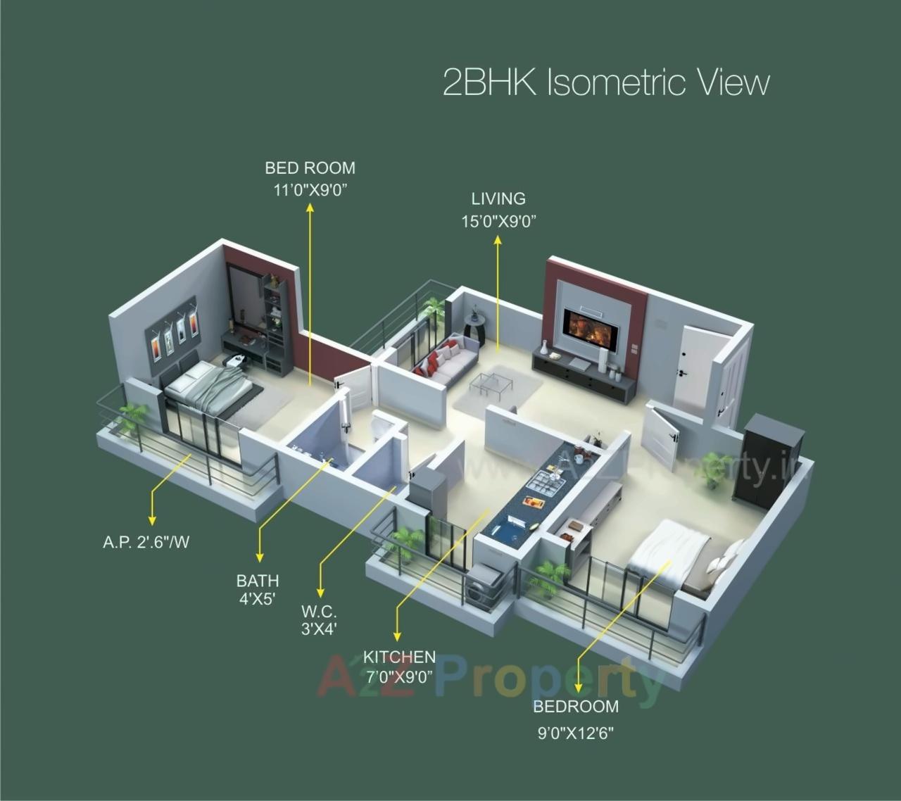Layout of real estate project Heramb Park located at Badlapur-m-cl, Thane, Maharashtra