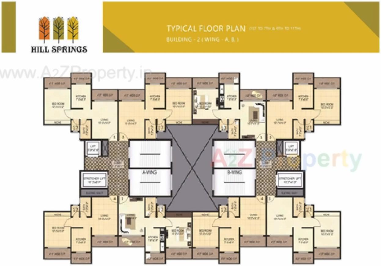 Layout of real estate project Hill Spring located at Sonale, Thane, Maharashtra
