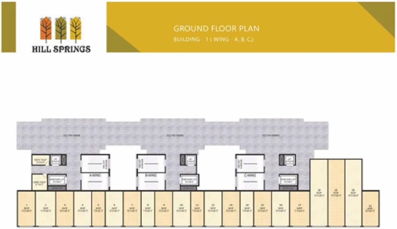 Layout of real estate project Hill Spring located at Sonale, Thane, Maharashtra